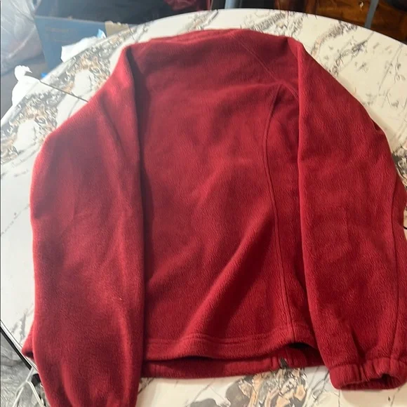 Columbia Red Long Sleeve jacket with Mandarin Collar and Relaxed Fit - Picture 3 of 3